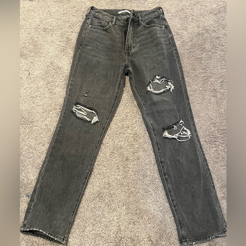 Pacsun Charcoal Wash Mom Jean